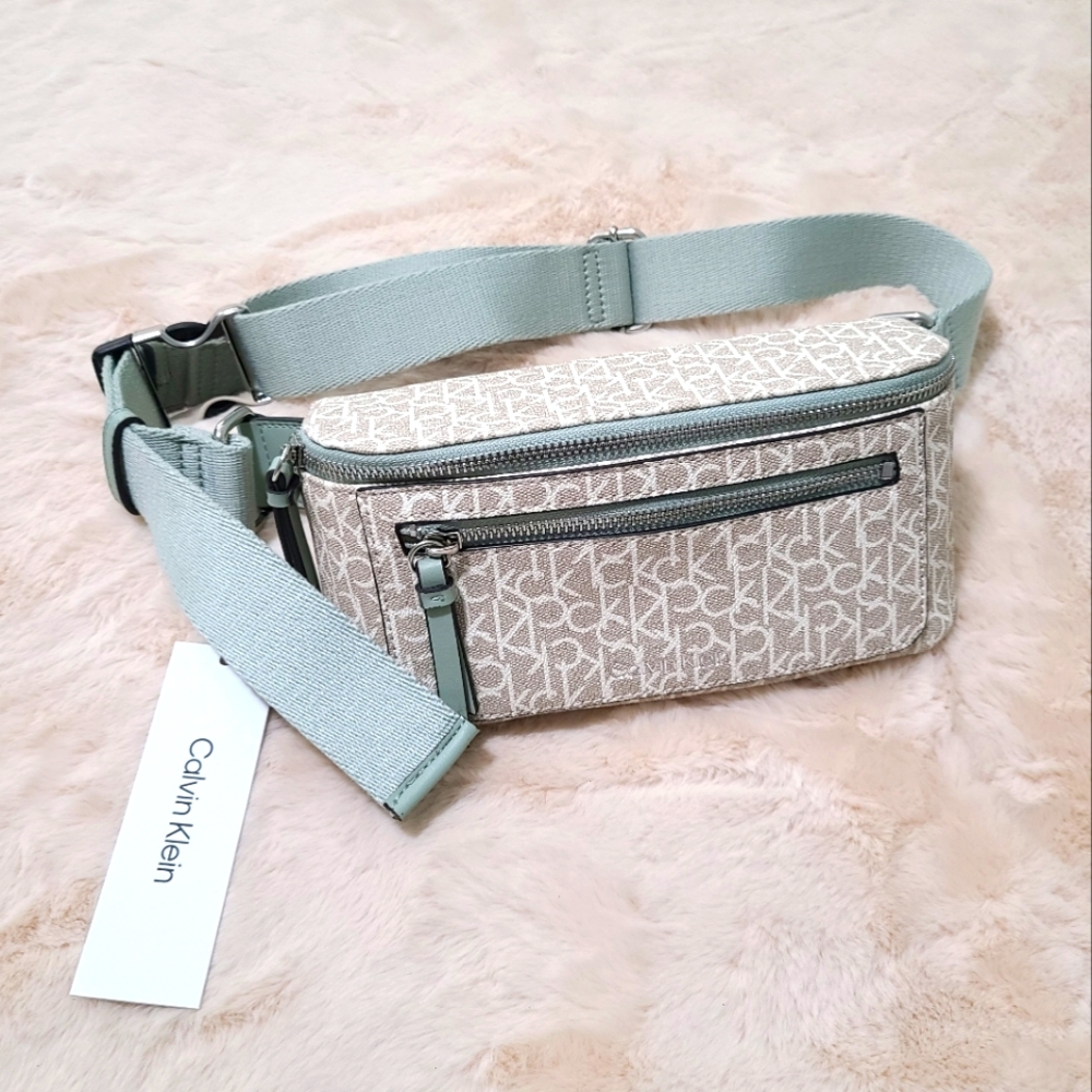 Calvin Klein belt bag in light green color
